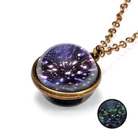 Nebula Universe Luminous Double Side Retro Pendant Necklace