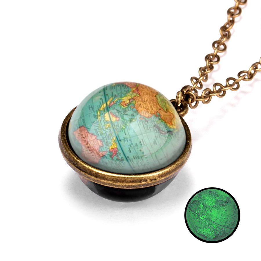 Nebula Universe Luminous Double Side Retro Pendant Necklace