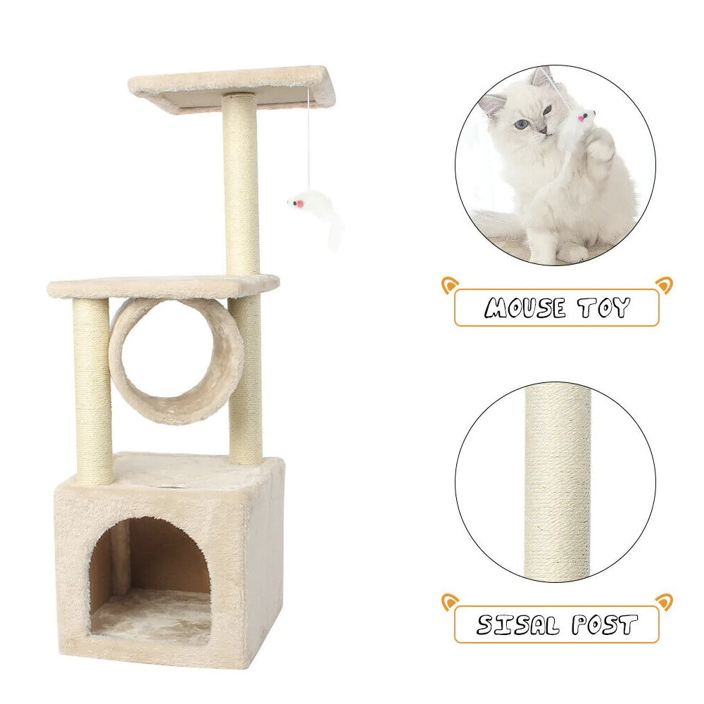 Close-up of stable structure of Cat Tree House Tower