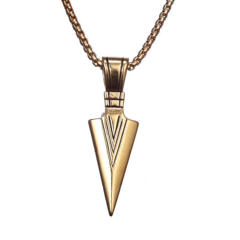 Triangular Harmony Necklace: Bow & Arrow Edition