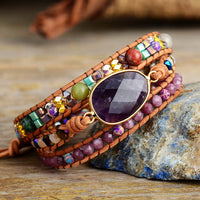 Hot Selling Amethyst Healing Bracelet Good Luck Friendship