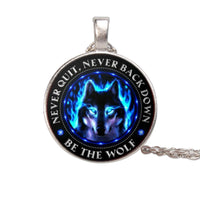 Wolf Totem Time Stone European And American Metal Sweater Pendant Necklace