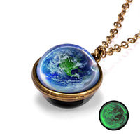 Nebula Universe Luminous Double Side Retro Pendant Necklace