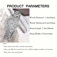 Women's Diamond Fashion Roman Quartz Watch Five-piece Set