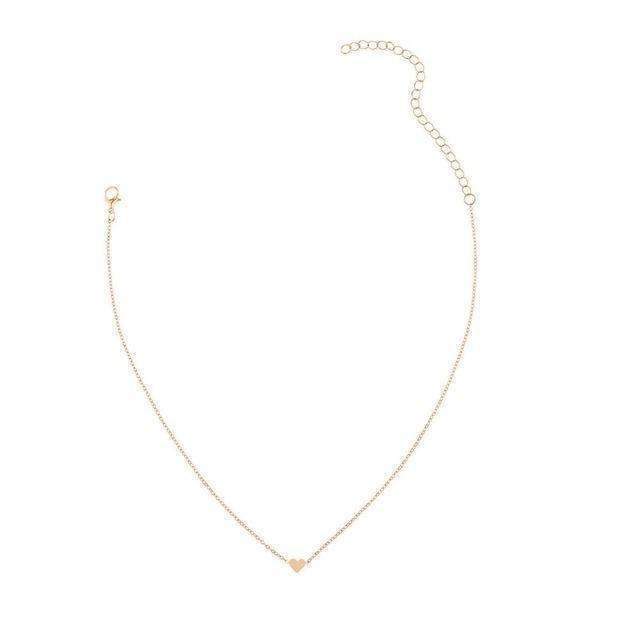 Dainty Heart Chain Necklace - Silver and Gold Options