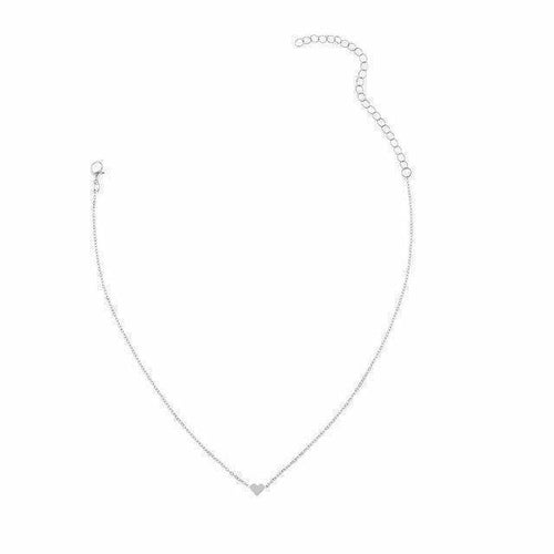 Dainty Heart Chain Necklace - Silver and Gold Options